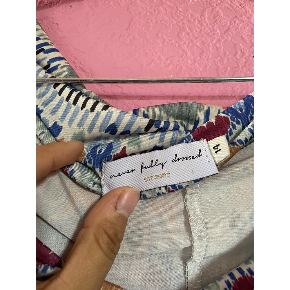 Never Fully Dressed Multicolored Jumpsuit Size 14 - image 4